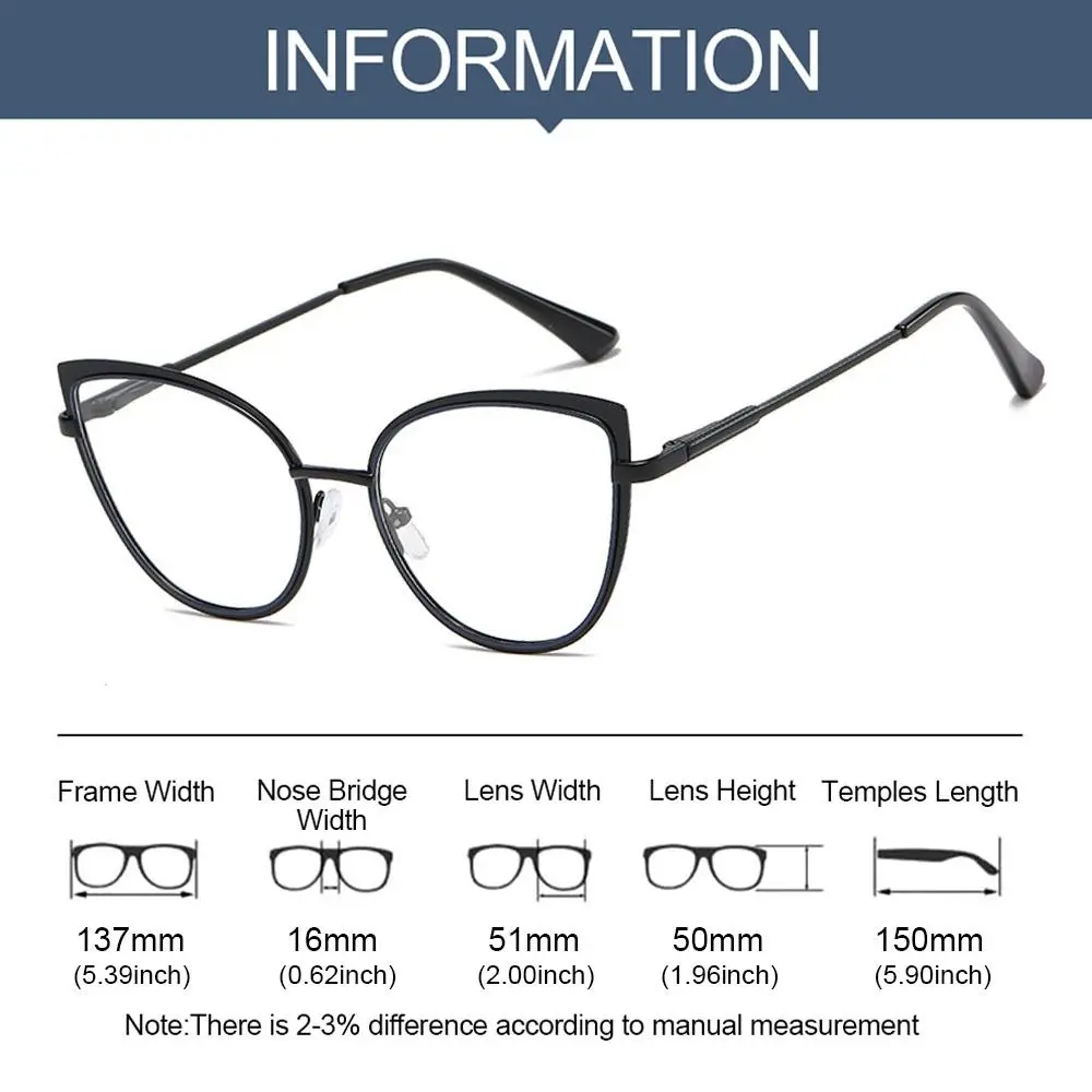 Classic Blue Ray Blocking Anti-Blue Light Glasses Ultralight Eye Protection Square Eyeglasses Metal Frame Eyewear Office