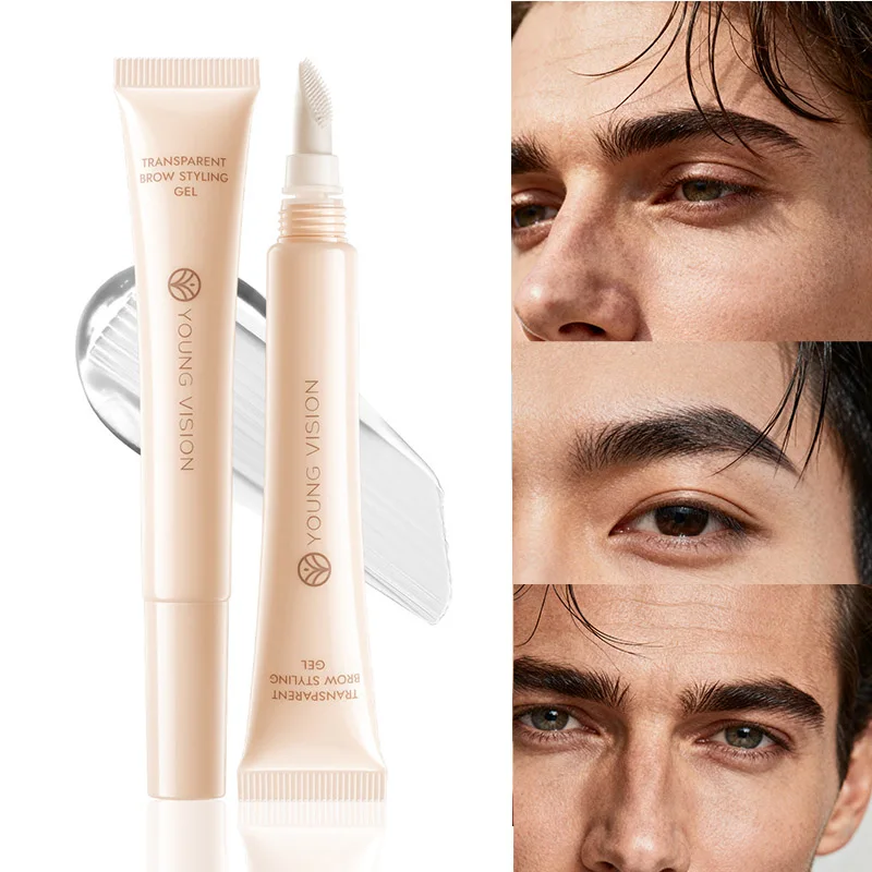 جل حواجب ثلاثي الأبعاد مقاوم للماء لتصفيف الحواجب، رأس فرشاة سيليكون فريد من نوعه، عقد يدوم طويلاً 6-12 ساعة، للجنسين للرجال والنساء #2