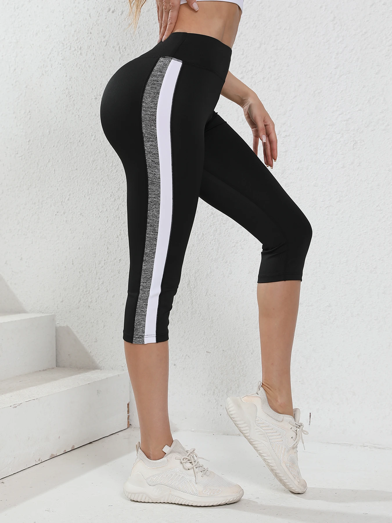 Women\'s Capri High Waist Leggings Tummy Control Fitness Yoga Pants