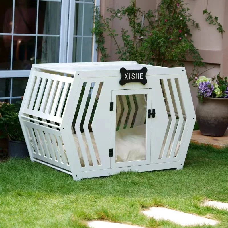 Wooden outdoor pet kennel dog solid wood ventilated and breathable outdoor wooden all-season house pet room