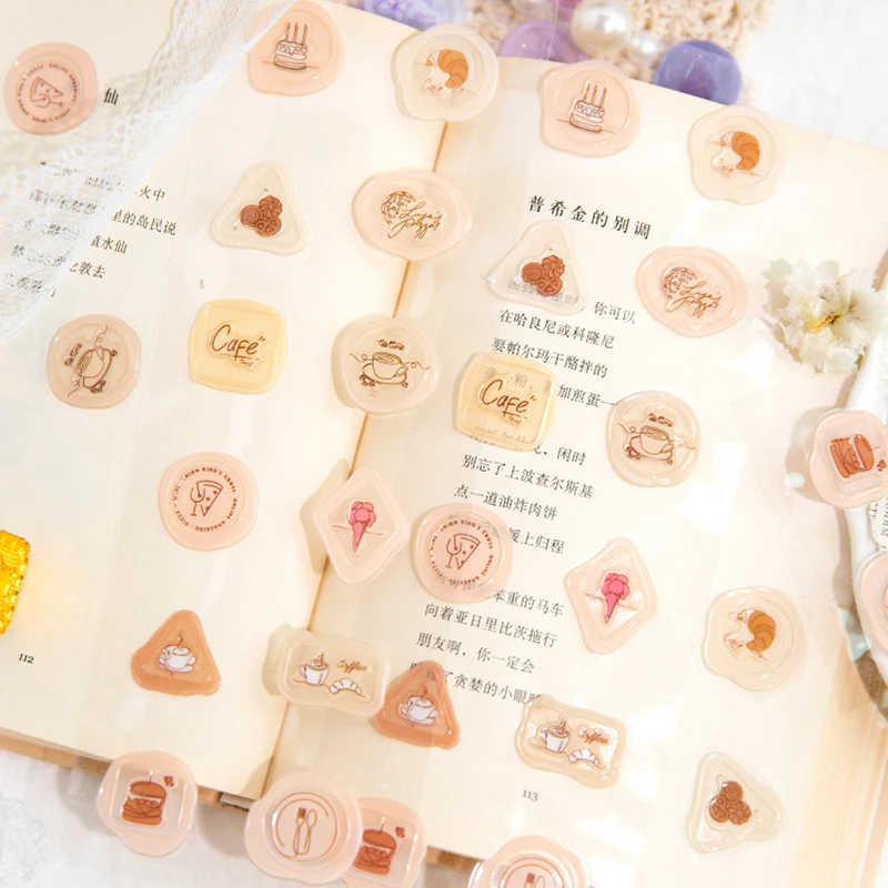 12packs/LOT Candy cycle series retro message PVC sticker