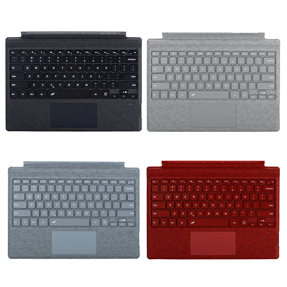 Wireless Keyboard 7 Colors Backlight Bluetooth-Compatible Type Cover Keyboard for Microsoft Surface Pro 3/4/5/6/7/7+