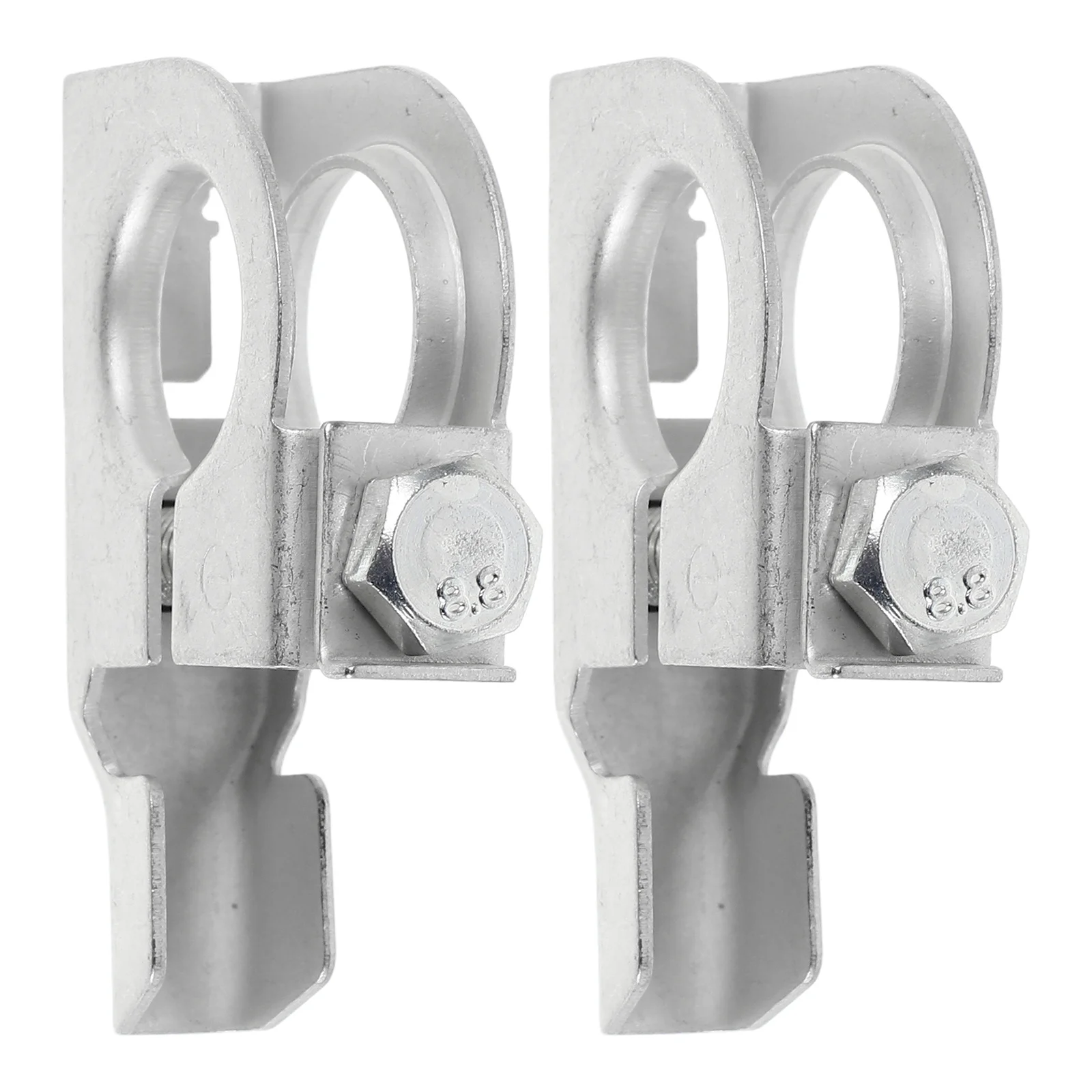 

2 Pcs Chuck Terminals Clip Connector Power Supply Silver Cable Connectors
