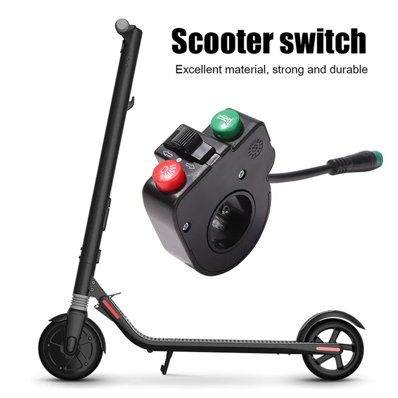 TURE 2X 전기 스쿠터 방수 핸들 바 헤드 라이트 경적 회전 신호 스위치 KUGOO M4/PRO 전기 스쿠터 액세서리