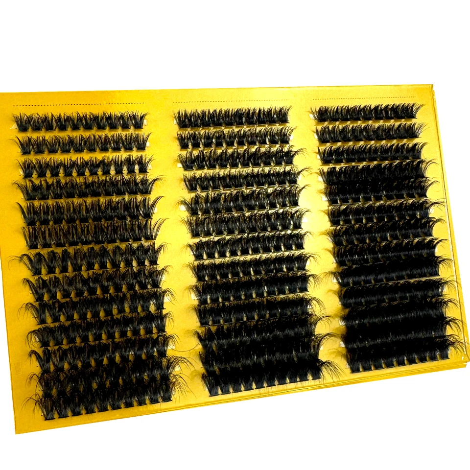 HBZGTLAD Rizos de Pestañas 8D Esponjosos y Gruesos, Rizo C/D, Finos, Individuales, Mezcla 60+80+100, Extensiones de Pestañas Postizas 5
