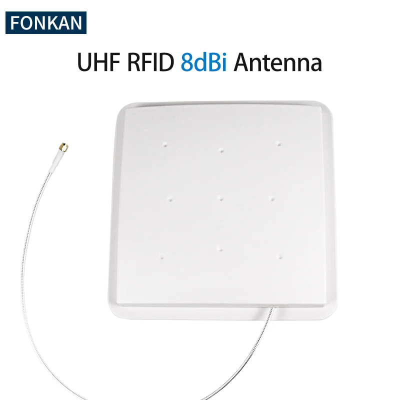 8dBI Gain ABS Antenna Outdoor Waterproof Long Range 902-928MHZ Circular Polarization UHF RFID Antenna for Multi-channel Reader
