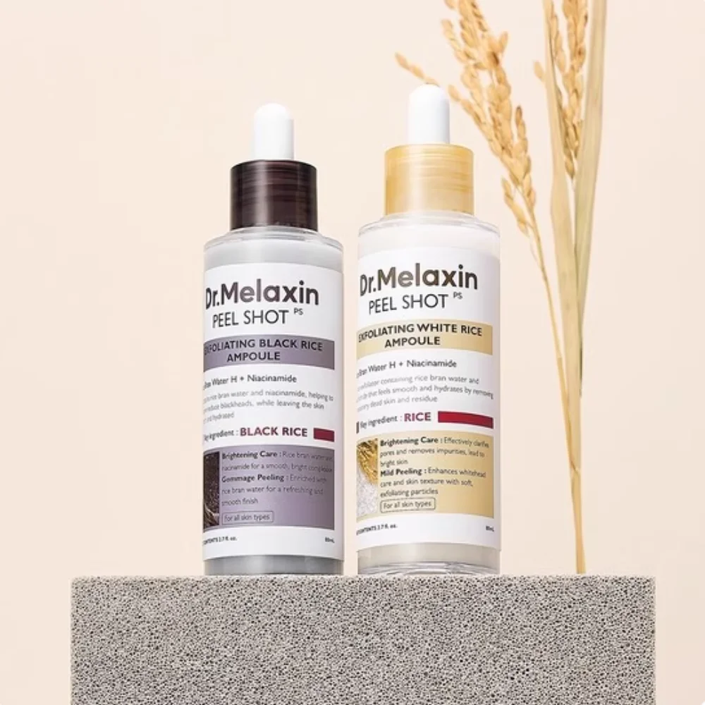 

White And Black Rice Serum Peel Shot Gentle Exfoliation Barrier Repair Serum Moisturizing Exfoliating Essence Natural Skin Care