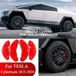 Brake Caliper Covers for Tesla Cybertruck 2023 2024 2025 2026 Accessories With Decals Stickers Aluminum Front and Rear 4pcs/set