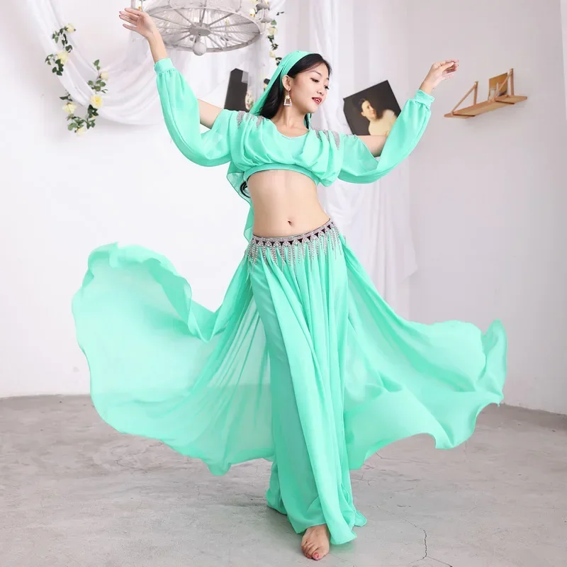 Dancer's Belly Dance Red Suit Lady Fairy Palace Dance Skirt Muwashahat Style Folklore 2020 New Design Performance Costume