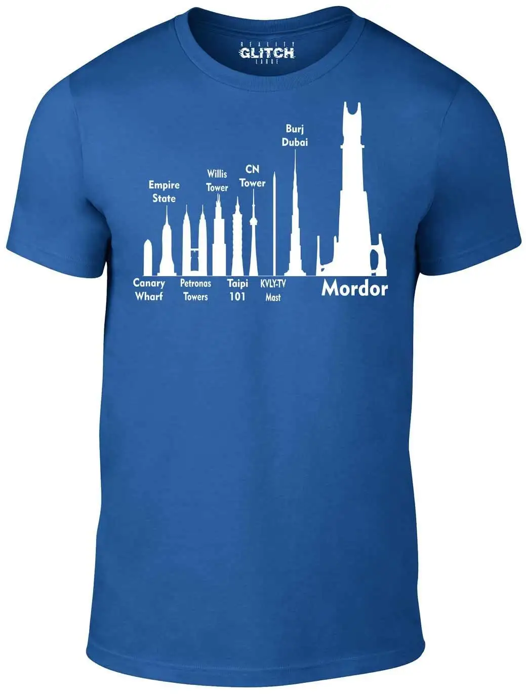 Reality Glitch'S Men'S Architectural Size Guide For Mordor T Shirt