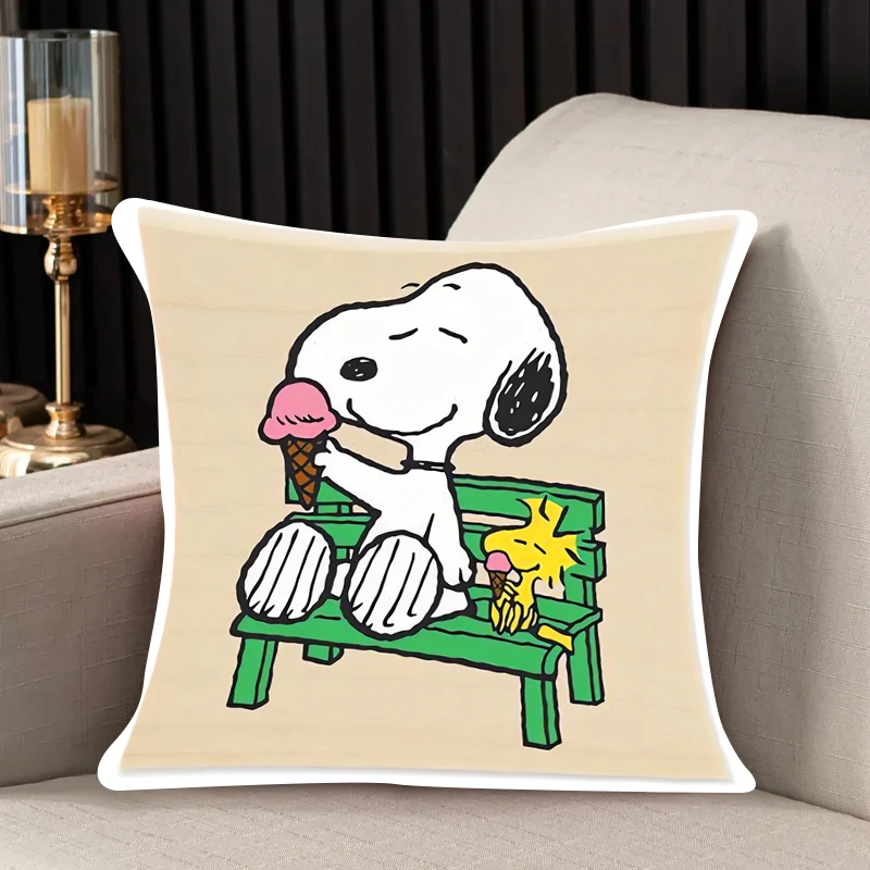 home decor Pillow Cover Snoopy iving room 40x40 car restaurant deck chair Dakimakura Throw Pillows Square Pillowcase lovely gift