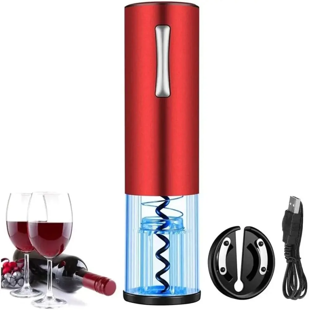 Electric Wine Bottle Opener Set Cordless Rechargeable Automatic Electric Corkscrew Wine Opener with USB Charging for Wine Lovers