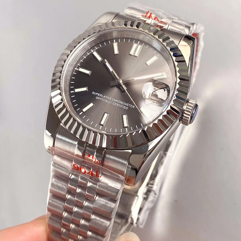Tandorio 36mm 39mm NH35AA Grey Blue Green Pink Dial Dive Watch Men Sapphire Glass 20ATM Waterproof Stainless Steel Bracelet - Image 3