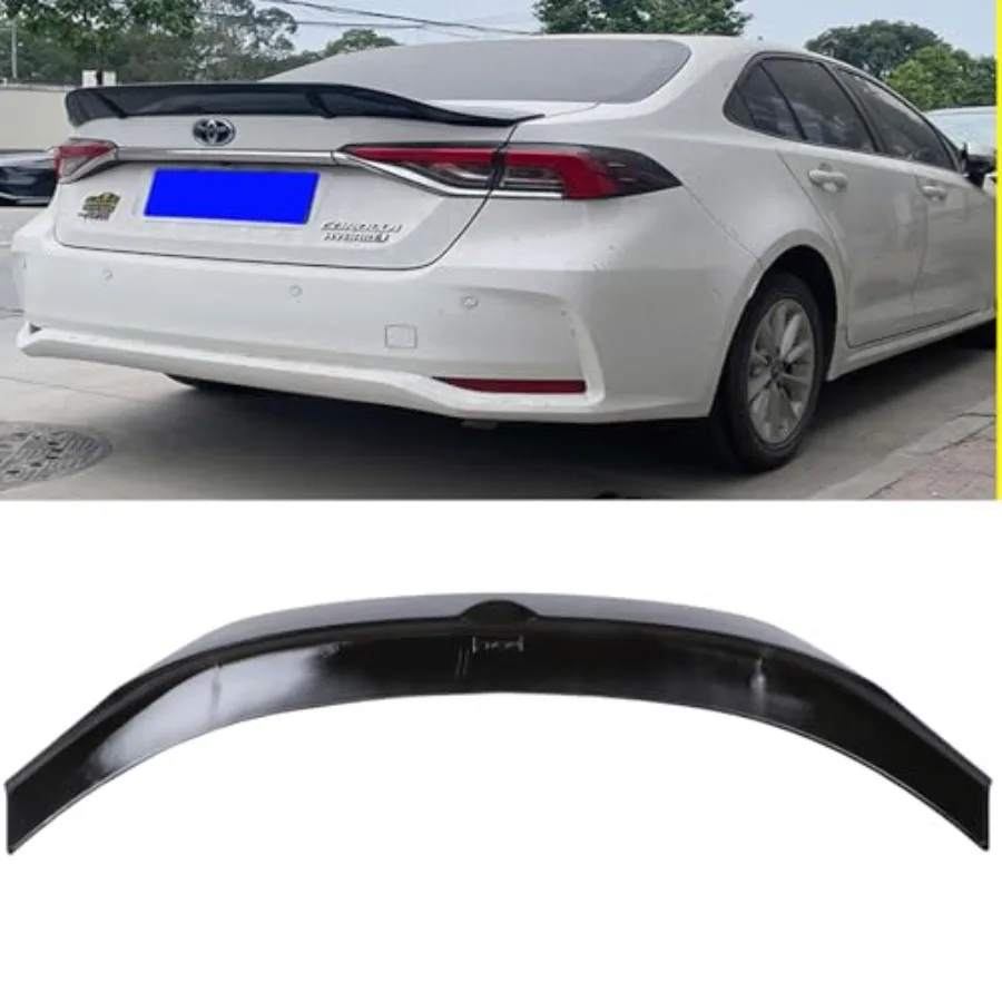 

Trunk Lid Spoiler Wing Compatible with Toyota Corolla 2020 2021 2022 2023 2024 2025 Glossy Black R Style Trunk Exterior High Ki