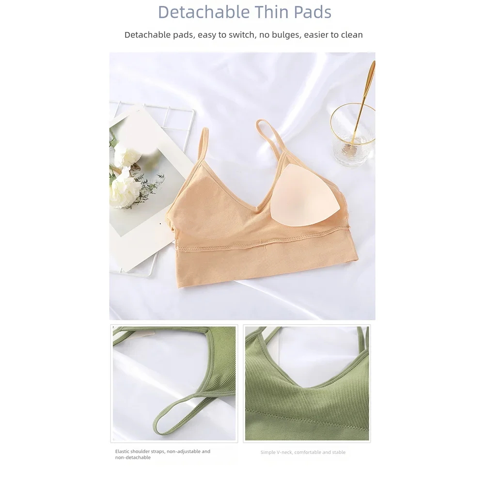 Fashion One Size Sexy Women's Bra Wire-Free Seamless Sports Bra With Chest Pad Ladies Tube Tops Casual Breathable