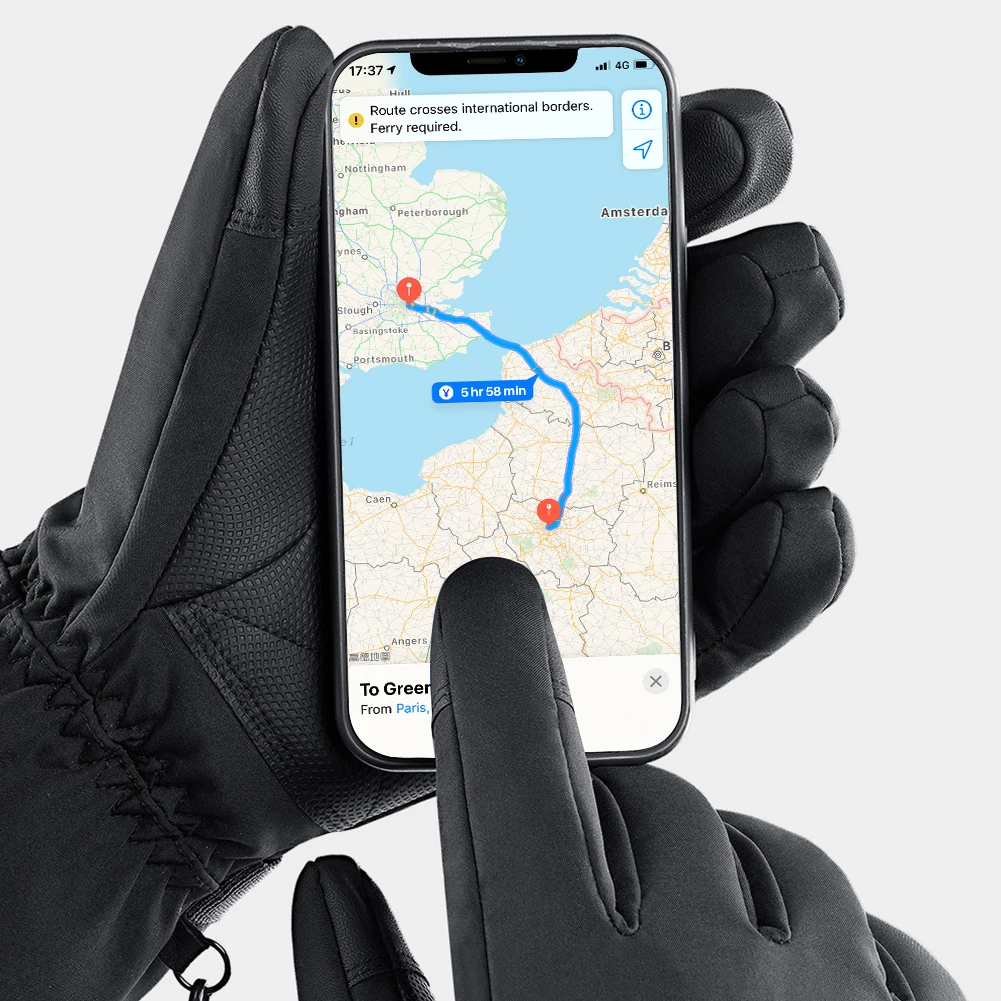 Touch Screen Heated Gloves Battery Powered Electric Heated Gloves Electric Heating Gloves Cold-Proof for Climbing Hiking Cycling