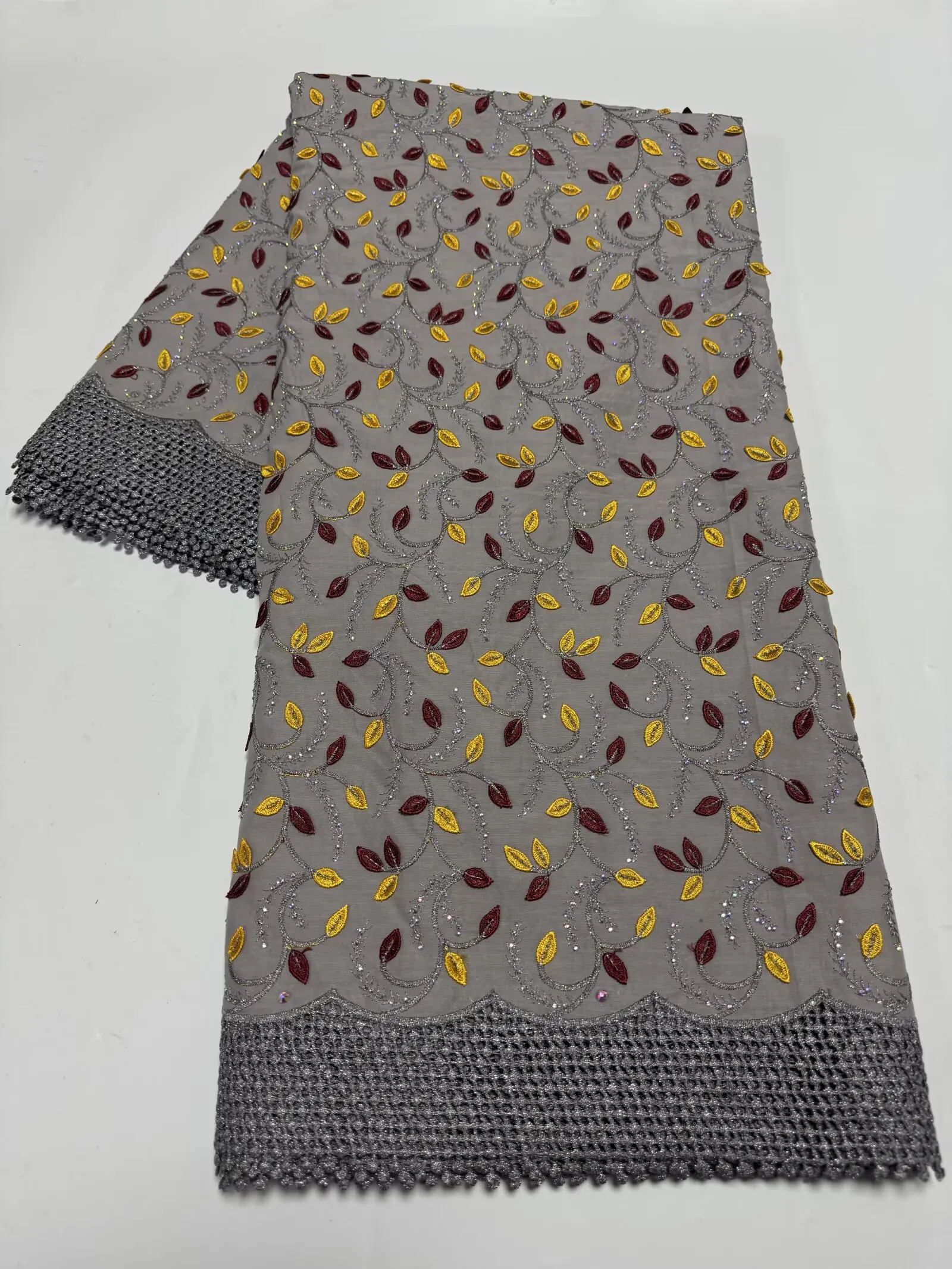 

2025 African Cotton Lace Fabric 3D Embroidery 5 Yards Nigerian Swiss Voile Lace Fabrics Sewing For Women Wedding Party Dress