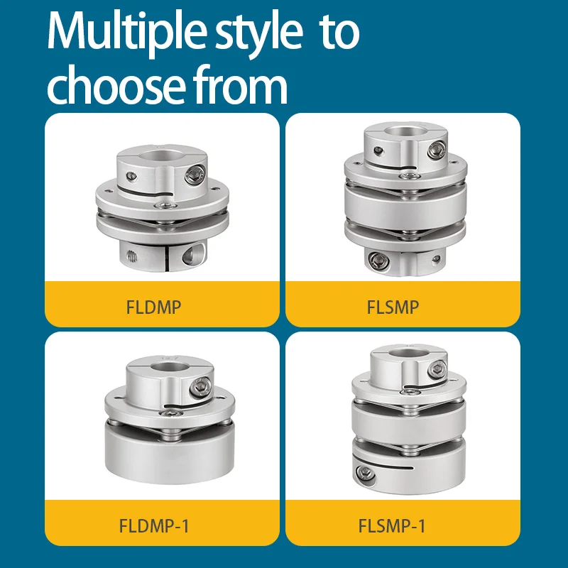 D44 L50mm Aluminum Alloy Single and Double Flange Diaphragm Coupling Step Type High-Precision Servo Motor Elastic Coupling