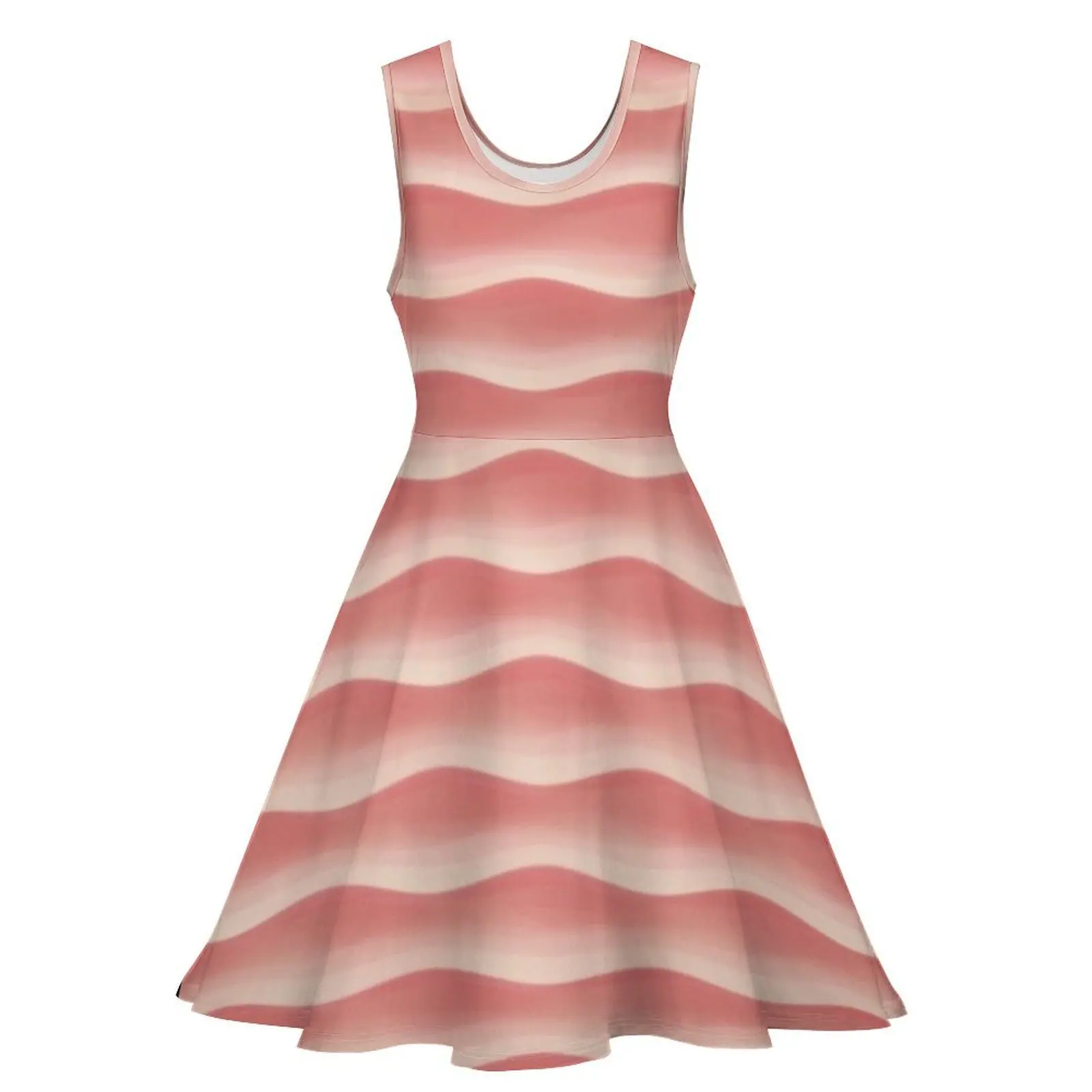 Wave Rows Misty Salmon Sleeveless Dress dress summer 2024 women Women