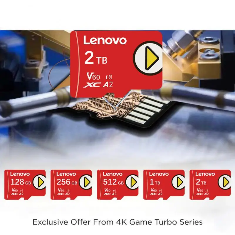 Scheda di memoria Lenovo 2TB classe 10 scheda SD da 128GB 256GB 512GB scheda SD Micro TF scheda di memoria Flash TF da 1TB 128GB per fotocamera del telefono Drone