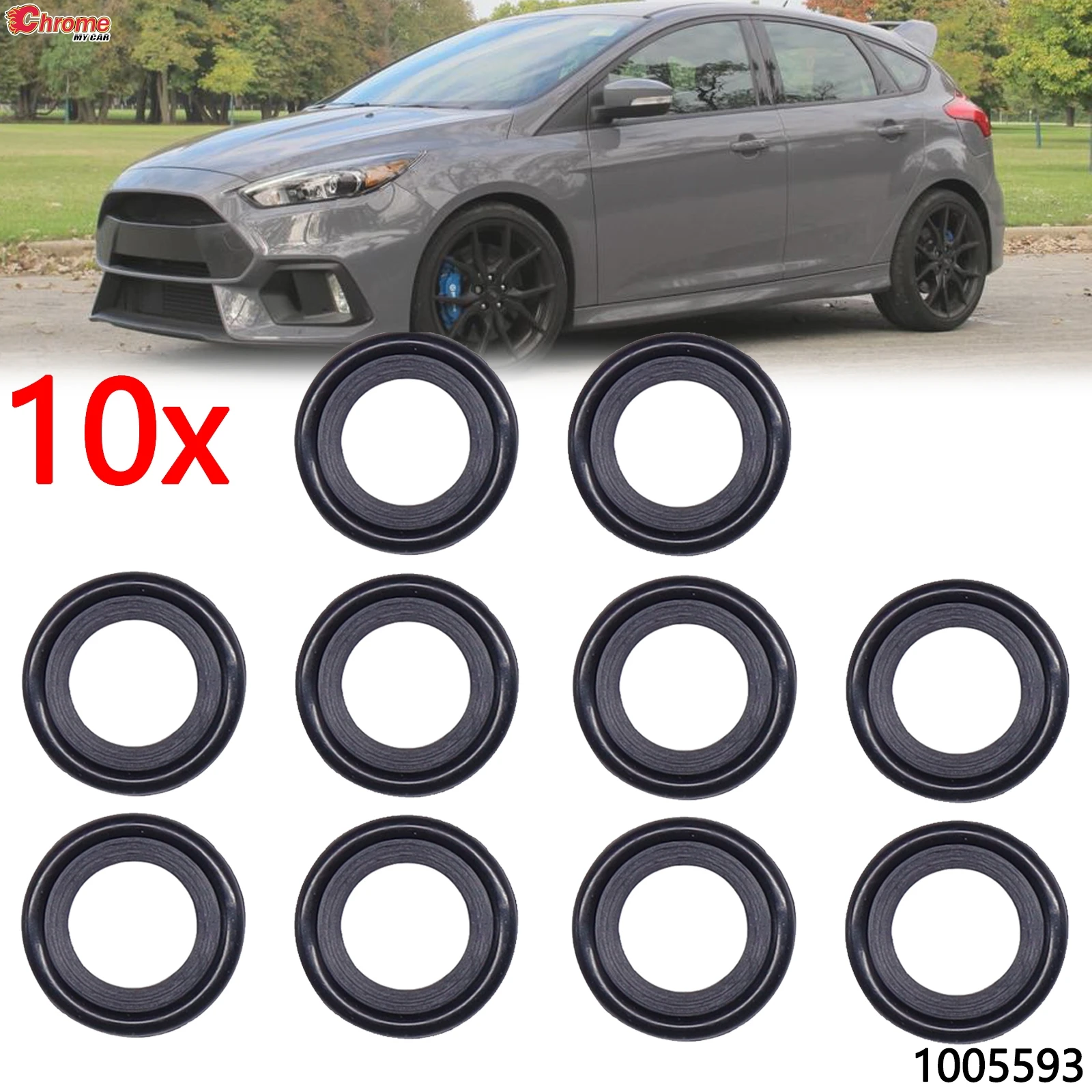 10x Oil Drain Plug Gaskets For Ford Fiesta Mondeo Transit Focus C-Max Mazda Volvo 1005593 13X22X3mm Oil Pan Screw Washers Gasket