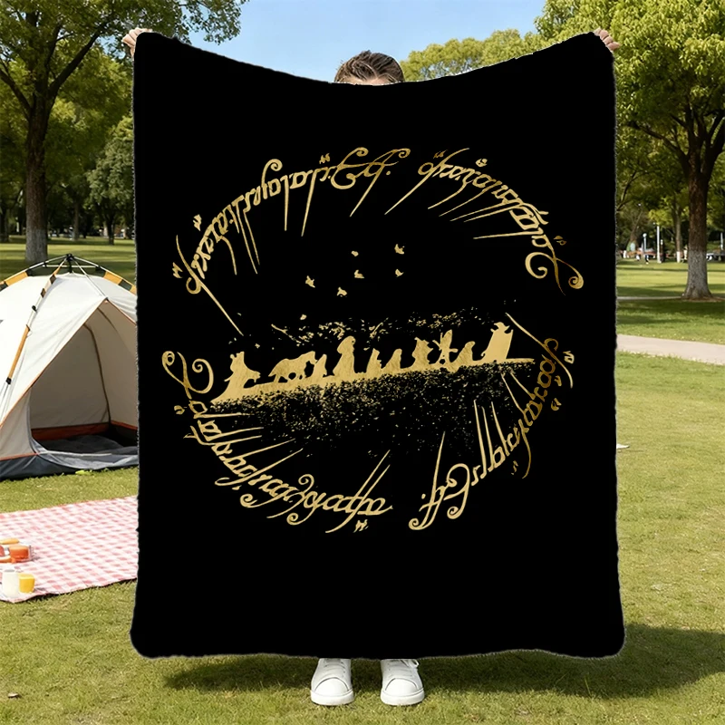 Second Breakfast Design Fantasy Book Lover Flannel Blanket, Funny Shards of Narsil Flannel Throw