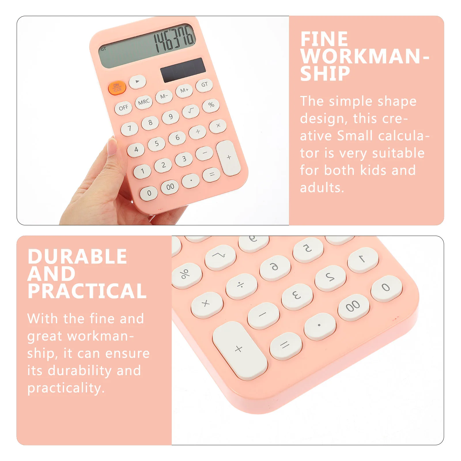 

Candy Color Calculator Kids Tools Pocket Calculators Small Desk Desktop Size Mini Abs Office Simple Handheld for School