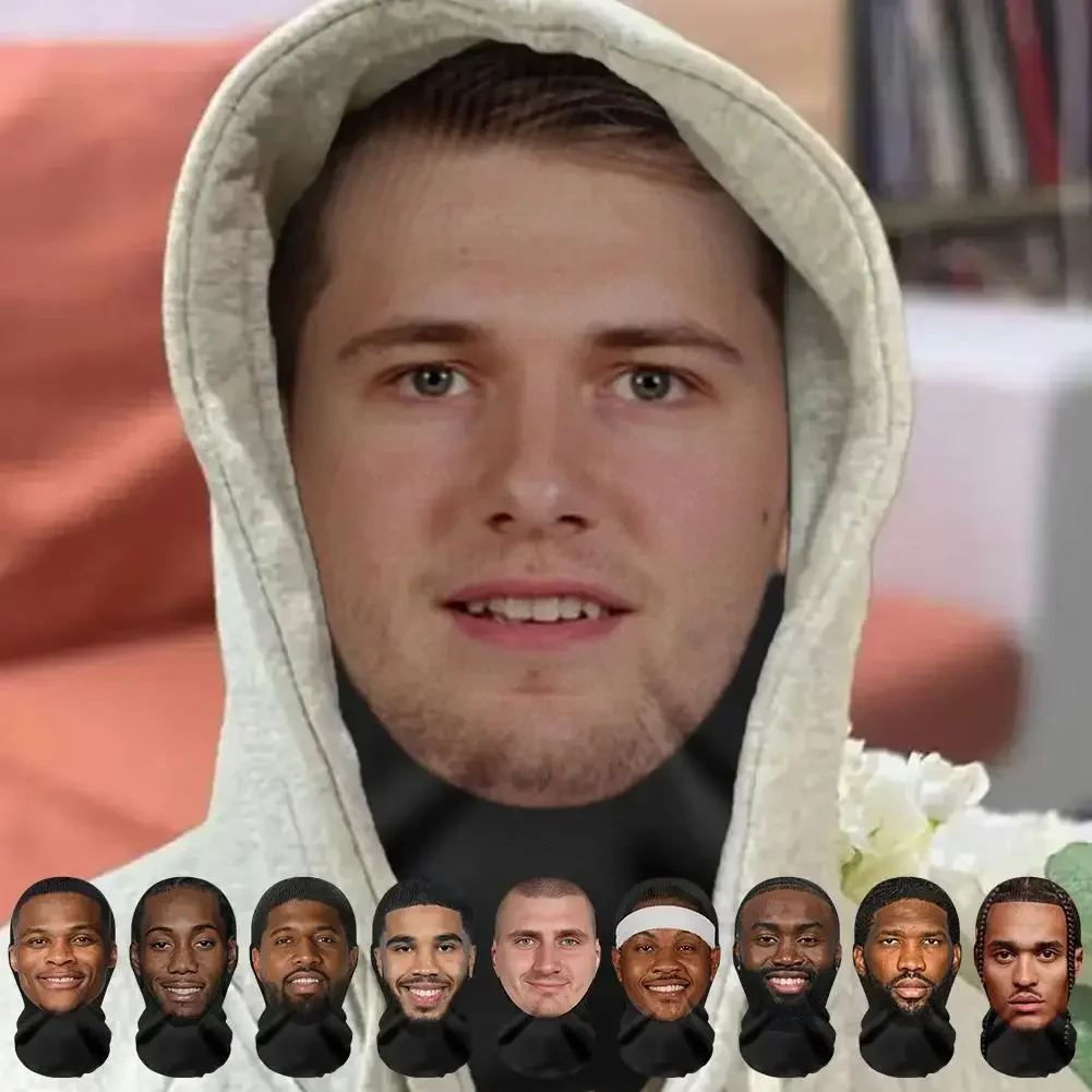 Full Face Mask 3D Printed Ball-game Star Face Mask Funny Head Cover Riding Scarf Cosplay Headwear For Men Party Supplies