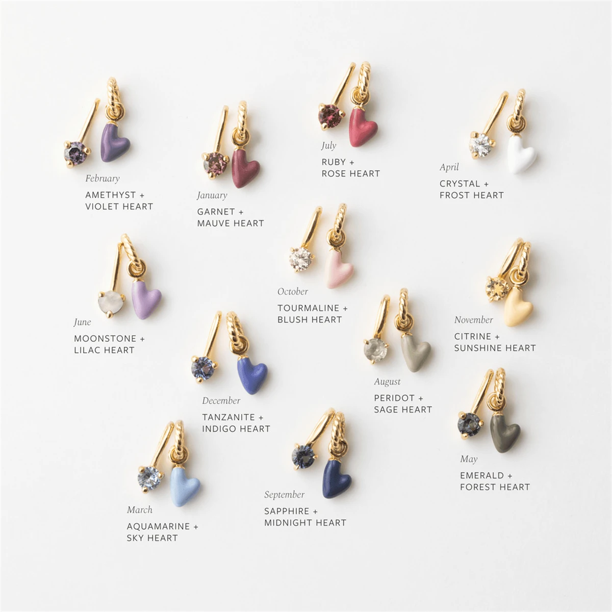 

Stainless steel DIY free matching December love pendant simple gold-plated color preservation