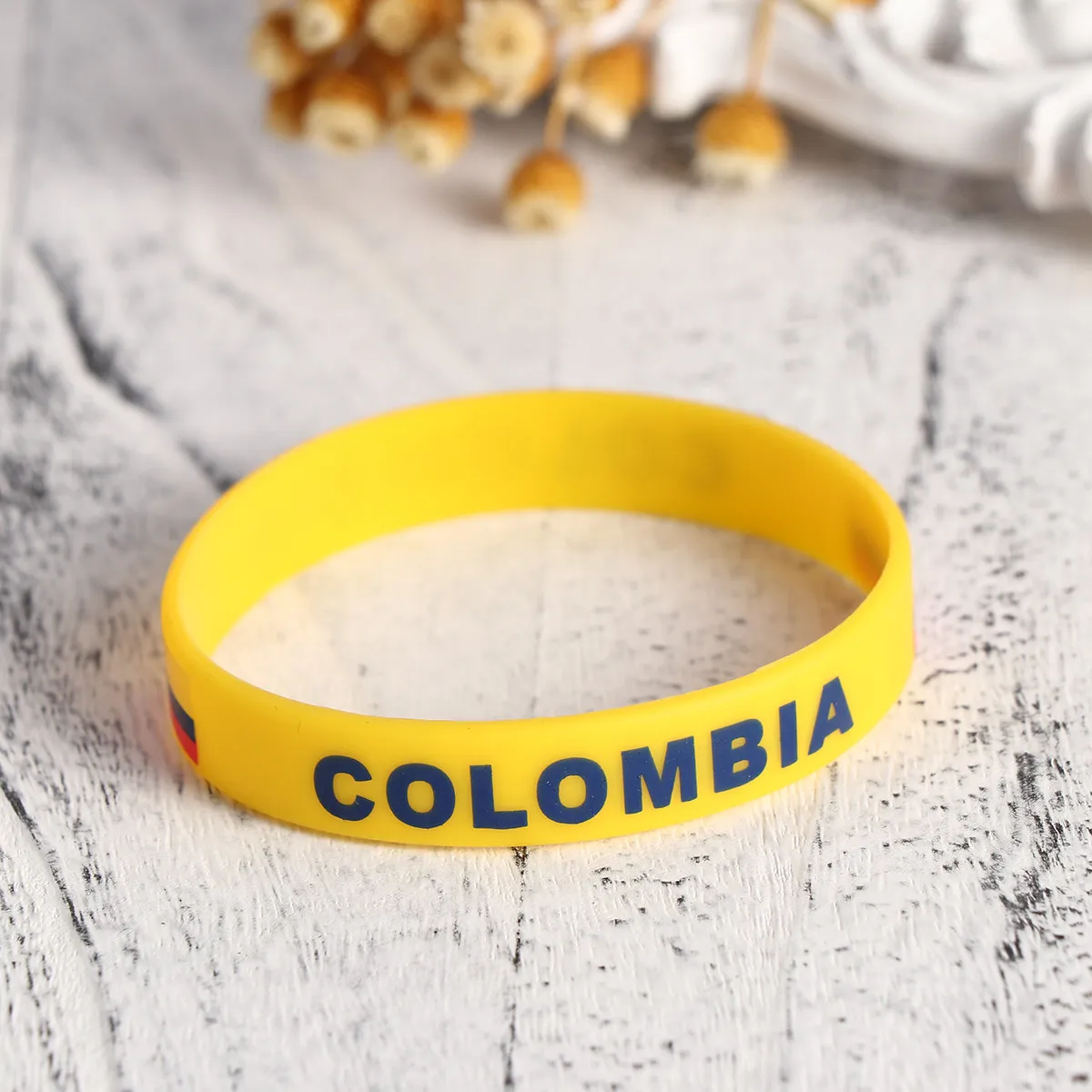 6Pcs Soft Comfortable Silicone Country Wristband One Size Fits Most for Football Match Cheer Fan Gear National Pride Wristband