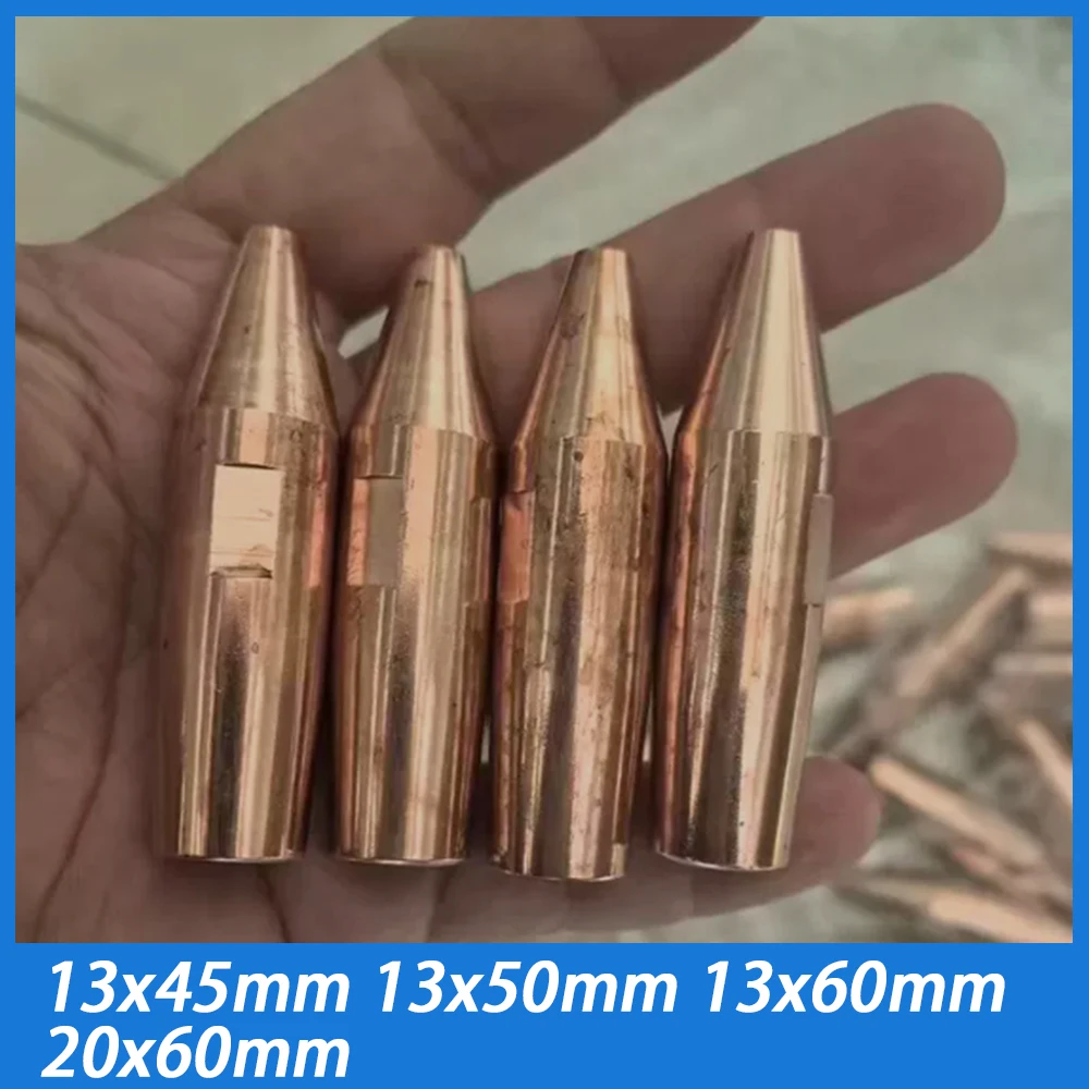 10Pcs Resistance Spot Welding Electrode Tip 13x45 13x50 20x60mm High Hardness Copper Electrode Head for Pneumatic Spot Welder