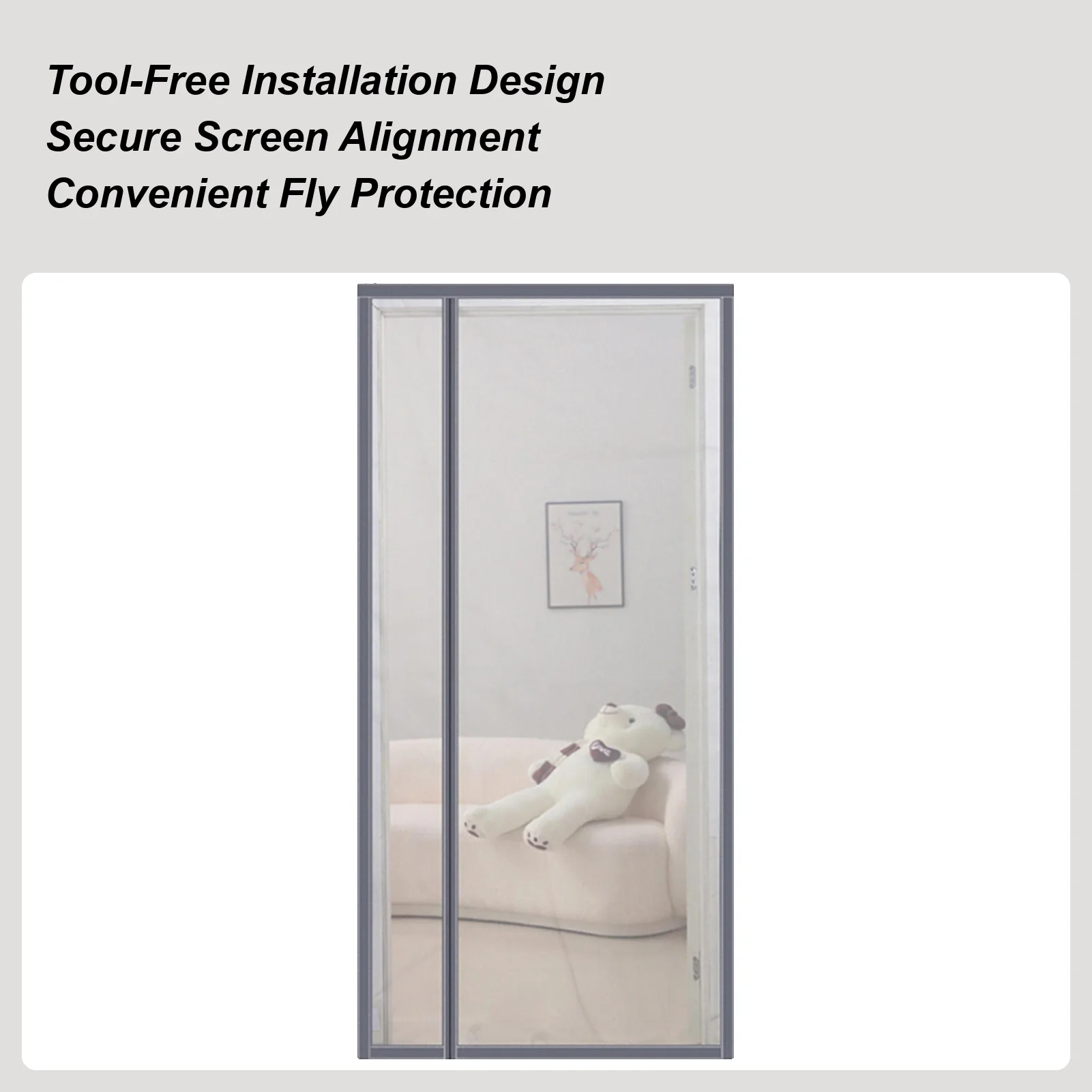 

Магнитный экран, дверной боковой открывающийся дышащий, с автоматическим уплотнением, сверхмощная сетка для наружного патио, дома, дверной проем, крыльца, квартиры, балкона