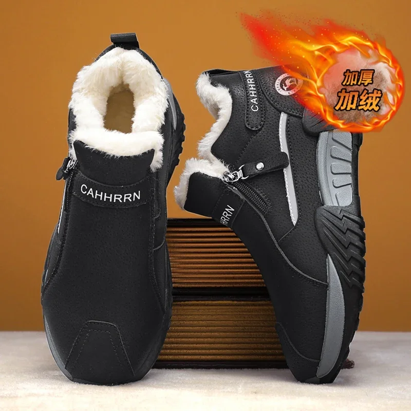 

men boots 2026 New Winter Slippers Warm Men Shoes Waterproof Non-Slip Plush Sneakers Male tenis shoes Boots Men Sneakers Winter