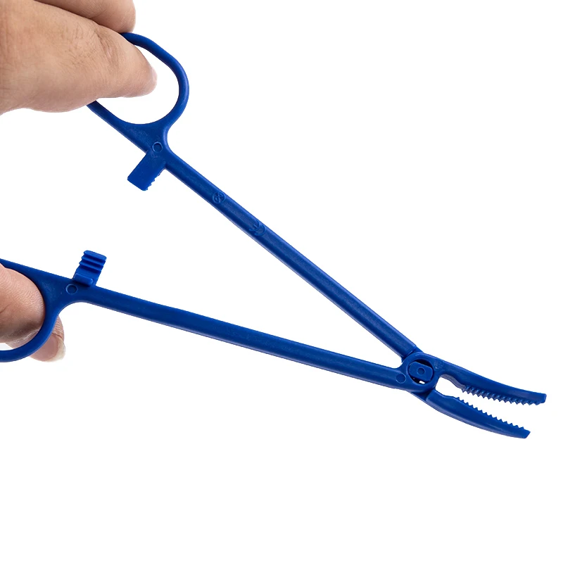 1 Stuks Medisch Gebruik Plastic Hemostat Pincet Scherpe Mond Tang Chirurgische Cottonball Sponsklem Buiten EHBO-Gereedschap