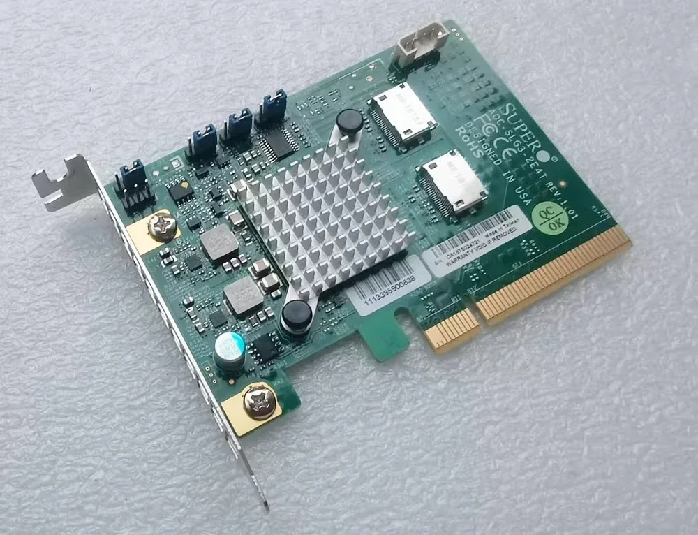 used-g3-2e4t-supermicro-pcie-nvme-u2-adapter-card-oculink-sff-8611-expansion-card-second-hand