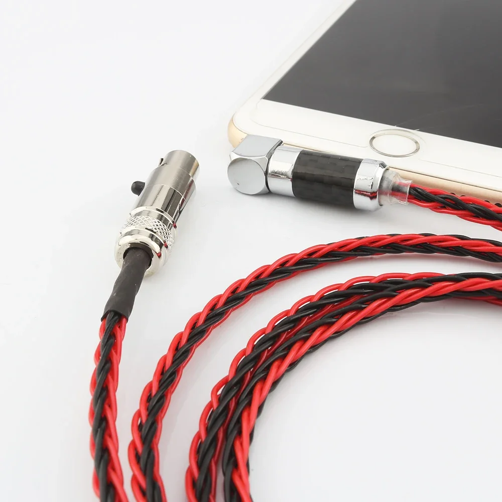 RD807AG Audiocrast Cabo atualizado de fone de ouvido banhado a prata para AKG K267 702 Q701 K271 K712PRO K240s