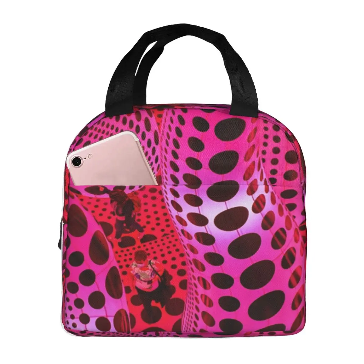 Yayoi Kusama Lunch Bag Women Cooler Warm Insulated Lunch Box for School