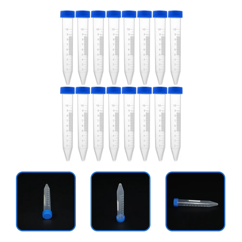 

30pcs Urine Sediment Tube 15Ml Conical Centrifuge Tubes Graduated Plastic Test Tubes Screw Caps For Laboratory Blood Analysis