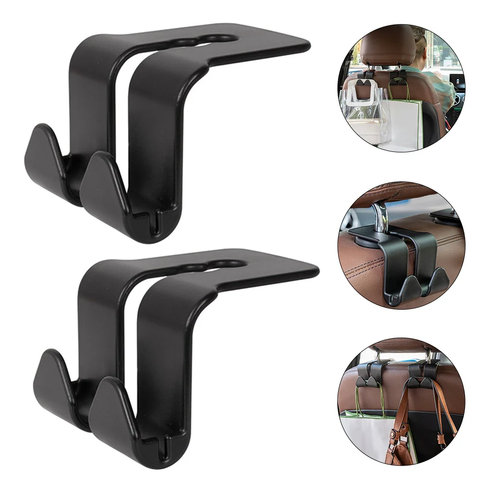 

2 pcs Car Seat Hooks Abs Material Strong Load-Bearing Capacity Easy Installation Space-Saving Design For Vehicle Backseat