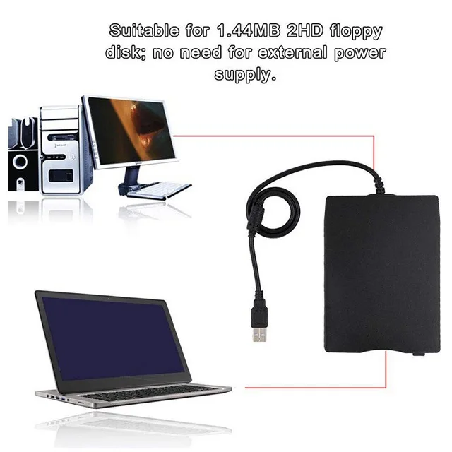 External USB Floppy Drive FDD 3.5-inch Floppy Drive Laptop External Reading and Writing 1.44mm Floppy