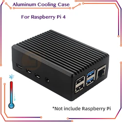 Aluminum Alloy Case for Raspberry Pi 4 Black Box Metal Shell Passive Cooling Enlosure Case for Raspberry Pi 4 Model B