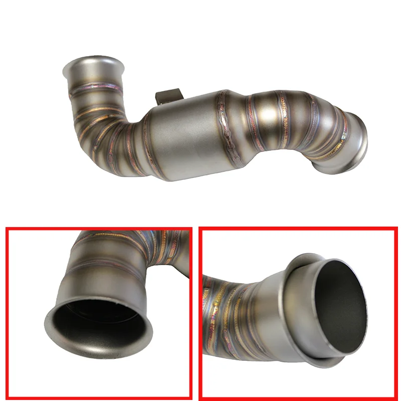 ل KTM 790 DUKE 2020-2022 دراجة نارية العادم الهروب أنظمة موتو الفولاذ المقاوم للصدأ منتصف وصلة الأنابيب ربط كاتم الصوت الأصلي #2