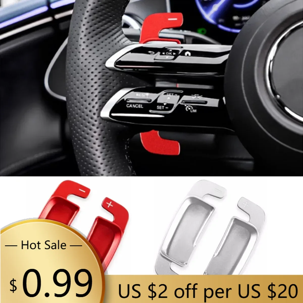 

Чехлы на руль, алюминиевый автомобильный руль, рычаг переключения передач для Mercedes Benz EQE EQS EQE350 EQS450 AMG 2022-2024 Interio