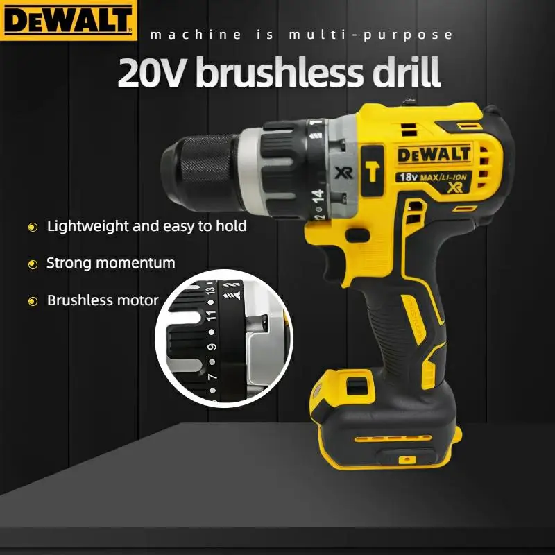 Dewalt DCD796 Taladro de impacto sin escobillas inalámbrico Taladro sin escobillas Multifuncional Recargable Portátil 20V Batería Herramientas eléctricas