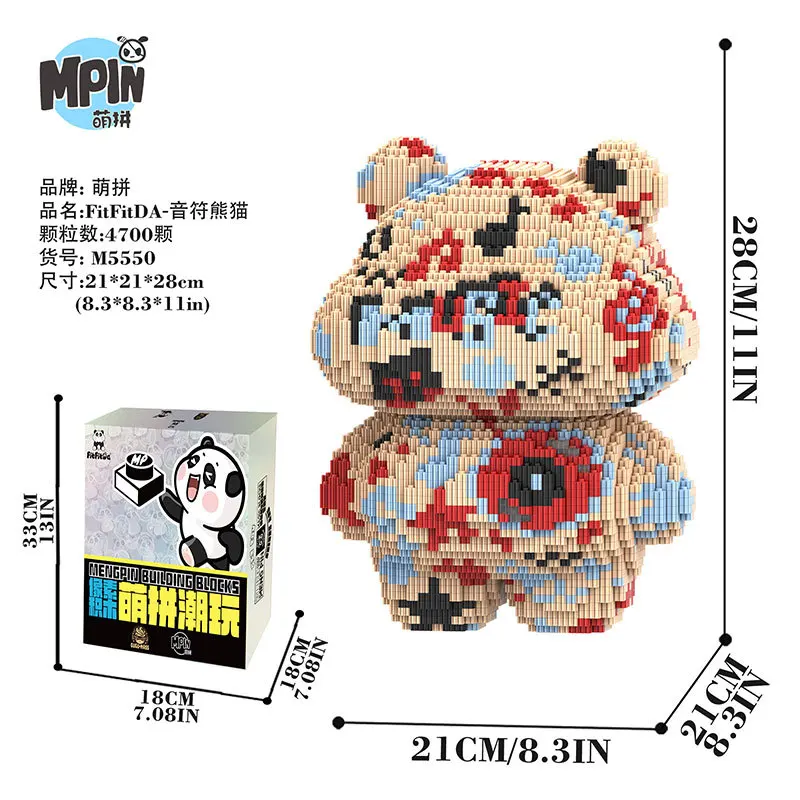 

Kawaii Panda Diamond Building Blocks 3D Animal Model Puzzle Assembly Brick Figure for Kids Home Decor Christmas Birthday Gift
