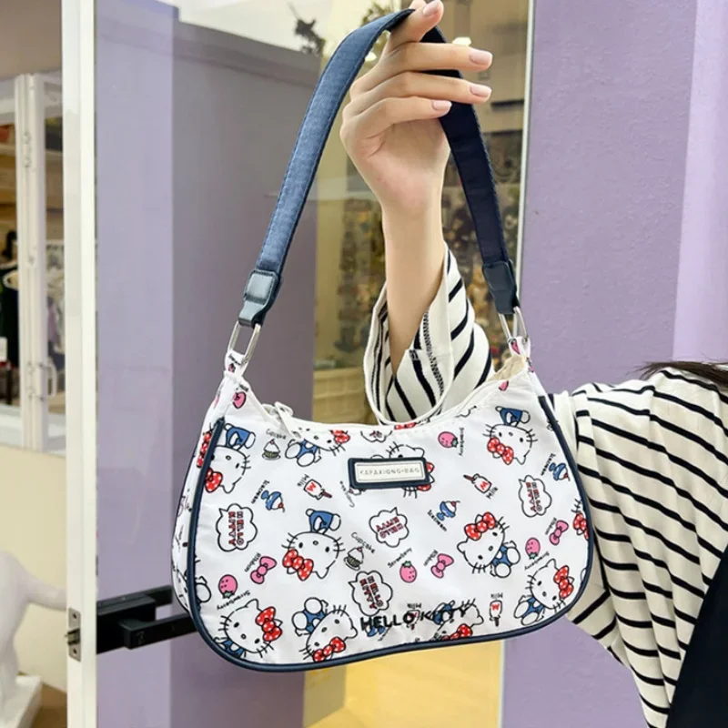 

Sanrios Cinnamoroll повседневная модная большая вместительная сумка для девочек аниме Kawaii новая сумка Hellokittys Kuromi подмышками подарок