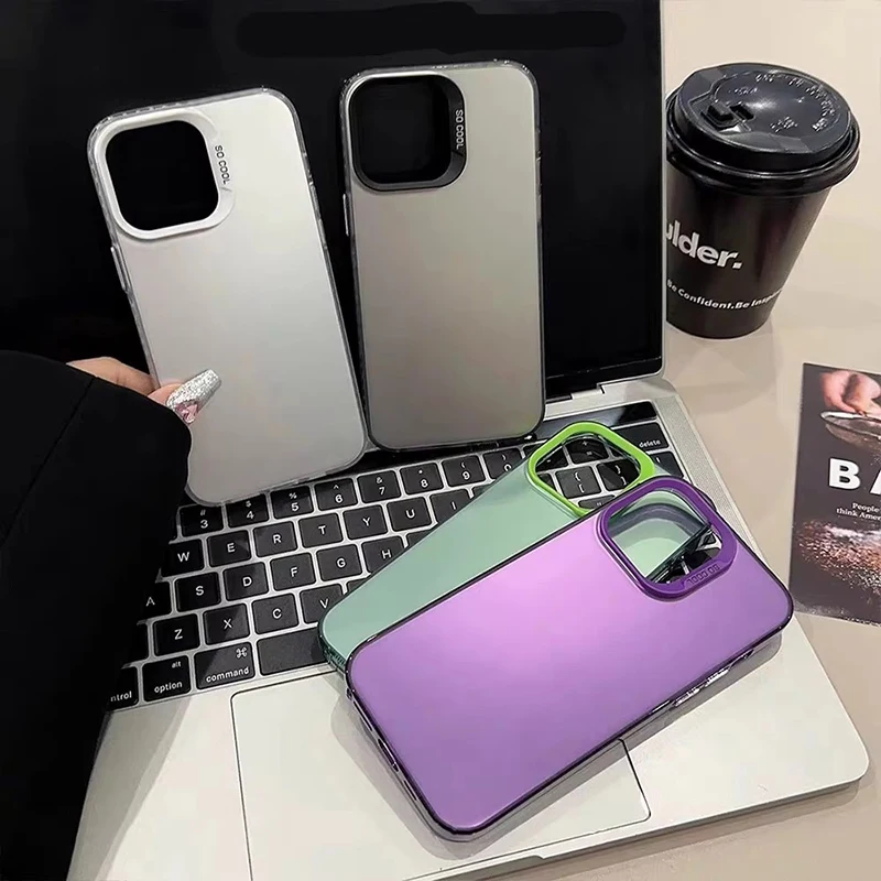 Funda láser con revestimiento de V-VRUNK para iPhone 11 16E SE4 12 16 15 14 13 Pro Max XS X XR 8 7 Plus SE 2020, funda trasera a prueba de golpes