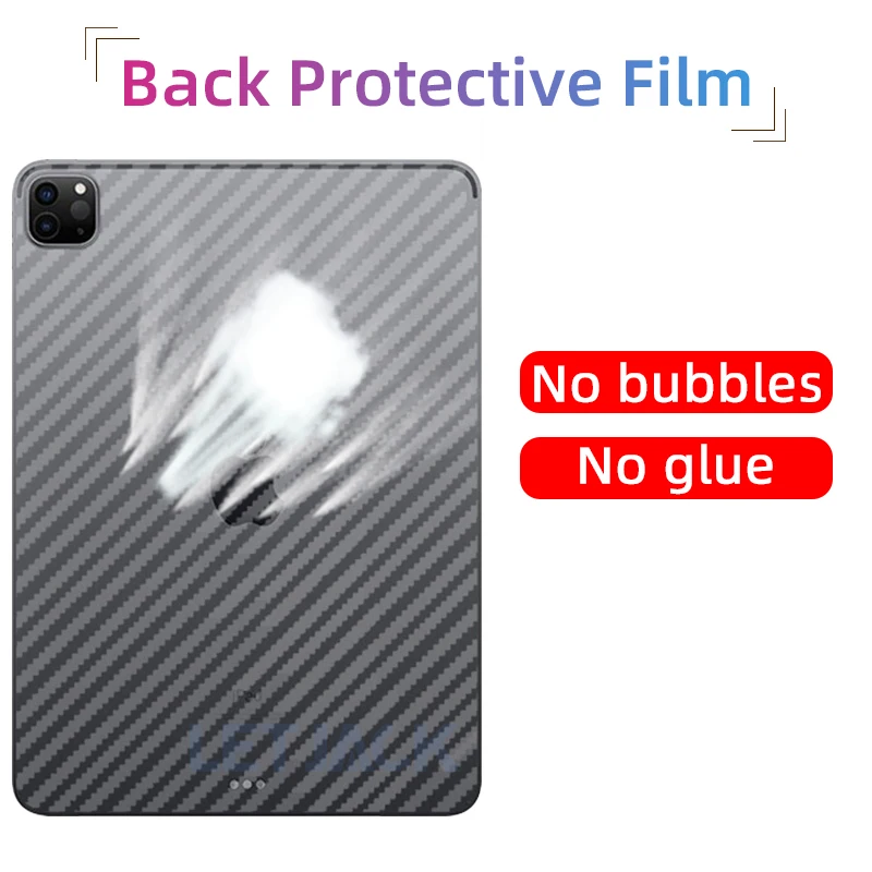 2Pcs Matte Back Protective Film For Apple iPad 9 8 7 6 5 Air 5 4 3 2 3D Carbon Fiber Soft Film iPad Pro 11 10.5 10.2 Mini 6 5 4