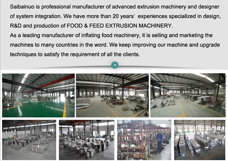 Automatische Lebensmittelmaschine für Puffed Snacks Extruder