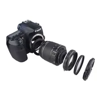 Juego de adaptador inverso de lente Macro de cámara para Canon EOS 70D 80D 700D 750D 800D 1200D 100D 200D 5D2 5DIII 5DIV 6D Mark II 77D 7D DSLR